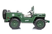 2024 24V Military Willy Jeep Style 3 Seater Electric Kids Ride On Cars with RC