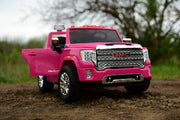 GMC Sierra 12V 2 Seater Kids Ride On Car With Remote Control Pink