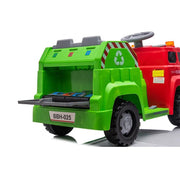 12V Ride On Recycling Truck 1 Seater Remote Control With Garbage Sorting Trunk and Sound Effects