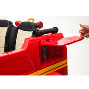 2024 24V Fire Truck 2 Seater Kids Ride On Car with Water Blaster Walkie Talkie Rubber Tires Leather Seat With RC