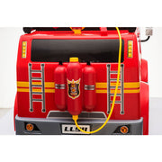 2024 24V Fire Truck 2 Seater Kids Ride On Car with Water Blaster Walkie Talkie Rubber Tires Leather Seat With RC