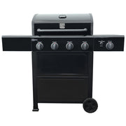 Barbecue Kenmore - 4 Burner + Sider Burner All Black Grill BBQ with Black Glossy Lid