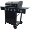 Barbecue Kenmore - 4 Burner + Sider Burner All Black Grill BBQ with Black Glossy Lid