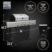 Barbecue Kenmore - 4 Burner + Side Burner with Stainless Steel Lid Grill BBQ