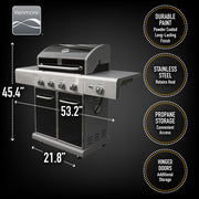 Barbecue Kenmore - 4 Burner + Side Searing Burner Grill BBQ