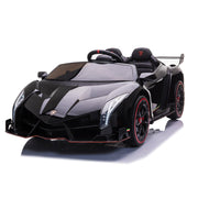 2023 Lamborghini Veneno 24V (2x12V) Ride On Cars 4x4 Upgraded Leather Seats Rubber Tires with Remote Control