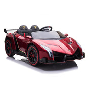 2023 Lamborghini Veneno 24V (2x12V) Ride On Cars 4x4 Upgraded Leather Seats Rubber Tires with Remote Control