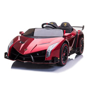 2023 Lamborghini Veneno 24V (2x12V) Ride On Cars 4x4 Upgraded Leather Seats Rubber Tires with Remote Control