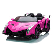 2023 Lamborghini Veneno 24V (2x12V) Ride On Cars 4x4 Upgraded Leather Seats Rubber Tires with Remote Control