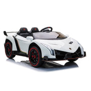 2023 Lamborghini Veneno 24V (2x12V) Ride On Cars 4x4 Upgraded Leather Seats Rubber Tires with Remote Control