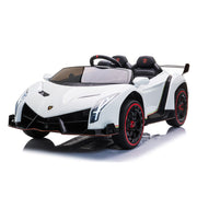 2023 Lamborghini Veneno 24V (2x12V) Ride On Cars 4x4 Upgraded Leather Seats Rubber Tires with Remote Control