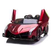 2023 Lamborghini Veneno 24V (2x12V) Ride On Cars 4x4 Upgraded Leather Seats Rubber Tires with Remote Control