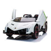 2023 Lamborghini Veneno 24V (2x12V) Ride On Cars 4x4 Upgraded Leather Seats Rubber Tires with Remote Control