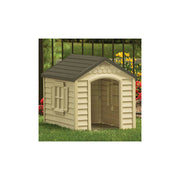 Suncast Medium Dog House - Tan w/Green Roof