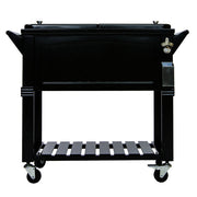 Permasteel Patio Cooler Furniture Style - 80QT - BLACK