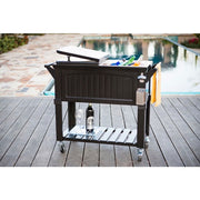 Permasteel Patio Cooler Furniture Style - 80QT - BLACK