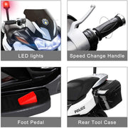 2025 24V Police Officer Kids Ride On Electric Motorcycle with Removable Stabilizing Wheels