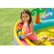 Kids Outdoor Dinoland Inflatable Kiddie Pool Center with Slide