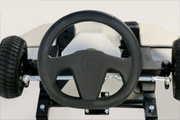2025 36V Electric Go Kart With Adjustable Seat Comes in White With Speeds Up To 15 Mph