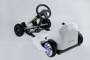 2025 36V Electric Go Kart With Adjustable Seat Comes in White With Speeds Up To 15 Mph