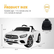 2024 12V Licensed Mercedes Benz SL500 Kids Ride On Car with Remote Control