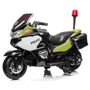 2024 24V Police Officer Ride-On Motorcycle w/ Removable Stabilizing Wheels, SD, USB