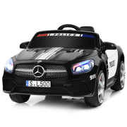 2025 12V Mercedes Benz SL500 Kids Ride On One Seater Electric Police Car with LED Siren Lights and RC