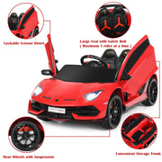 2025 12V Lamborghini Aventador SVJ Kids Ride On One Seater Electric Car with RC