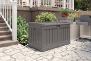 Suncast 50 Gallon Medium Deck Box with Seat - Stoney