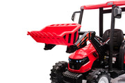 24V Tractor 1 Seater Ride on for Kids with Parental RC and Wagon
