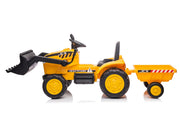 2024 12V Excavator 1 Seater Tractor Ride on for Kids with Parental RC and Wagon