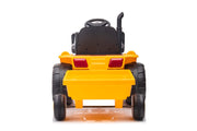 2024 12V Excavator 1 Seater Tractor Ride on for Kids with Parental RC and Wagon