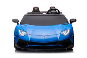 24V Licensed Lamborghini Aventador Brushless Motor electric 2 Seater Kids Ride On Cars Leather Seat Tubeless Air Tires