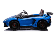 24V Licensed Lamborghini Aventador Brushless Motor electric 2 Seater Kids Ride On Cars Leather Seat Tubeless Air Tires