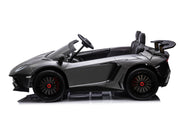 24V Licensed Lamborghini Aventador Brushless Motor electric 2 Seater Kids Ride On Cars Leather Seat Tubeless Air Tires