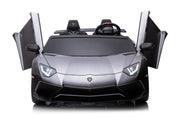 24V Licensed Lamborghini Aventador Brushless Motor electric 2 Seater Kids Ride On Cars Leather Seat Tubeless Air Tires