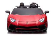 24V Licensed Lamborghini Aventador Brushless Motor electric 2 Seater Kids Ride On Cars Leather Seat Tubeless Air Tires