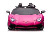 24V Licensed Lamborghini Aventador Brushless Motor electric 2 Seater Kids Ride On Cars Leather Seat Tubeless Air Tires