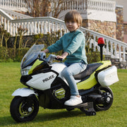 2025 24V Police Officer Kids Ride On Electric Motorcycle with Removable Stabilizing Wheels