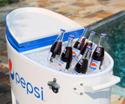 Permasteel Sporty Oval Patio Cooler Pepsi - 80QT