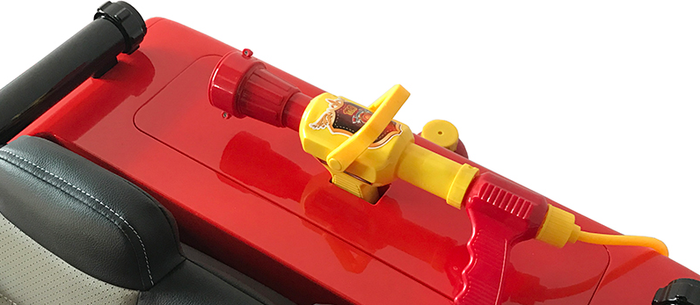Ride on fire truck with best sale working hose