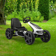 2025 Upgraded Licensed Mercedes Pedal Go Kart Kids Ride On Car with Rubber Tires