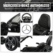 2025 Upgraded Licensed Mercedes Pedal Go Kart Kids Ride On Car with Rubber Tires