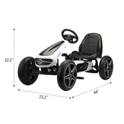 2025 Upgraded Licensed Mercedes Pedal Go Kart Kids Ride On Car with Rubber Tires
