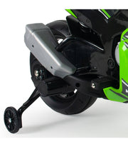 Officially Licensed Ninja Kawasaki ZX10 12V Electric Motorcycle Removable Rear Stabilizing Wheels | INJUSA