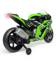 Officially Licensed Ninja Kawasaki ZX10 12V Electric Motorcycle Removable Rear Stabilizing Wheels | INJUSA