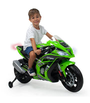 Officially Licensed Ninja Kawasaki ZX10 12V Electric Motorcycle Removable Rear Stabilizing Wheels | INJUSA