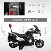 2025 24V Police Officer Kids Ride On Electric Motorcycle with Removable Stabilizing Wheels