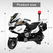 2025 24V Police Officer Kids Ride On Electric Motorcycle with Removable Stabilizing Wheels