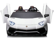 24V Licensed Lamborghini Aventador Brushless Motor electric 2 Seater Kids Ride On Cars Leather Seat Tubeless Air Tires